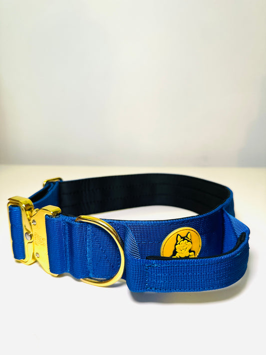 Blue Combat Collar 5cm